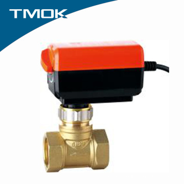 standard low pressure B electric double union stop valve with cw617 material and low price in TMOK yuhuan factory